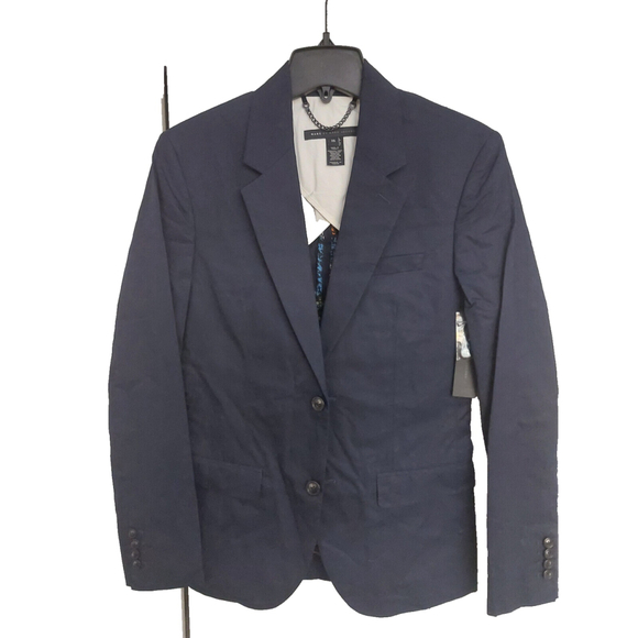 Marc by Marc Jacobs Mens Ink Blue Cotton Blazer Suit Jacket XS NWT $398 - Picture 5 of 16